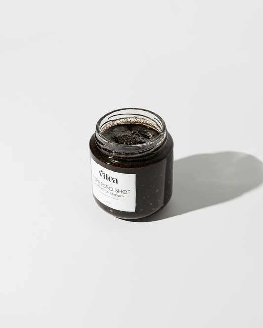 Exfoliante corporal Espresso Shot de Vitea con café y azúcar